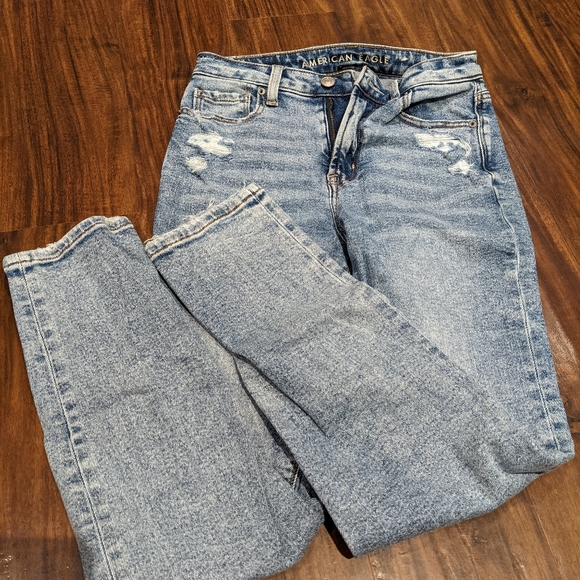 Acid wash distressed denim jeans - Picture 1 of 3